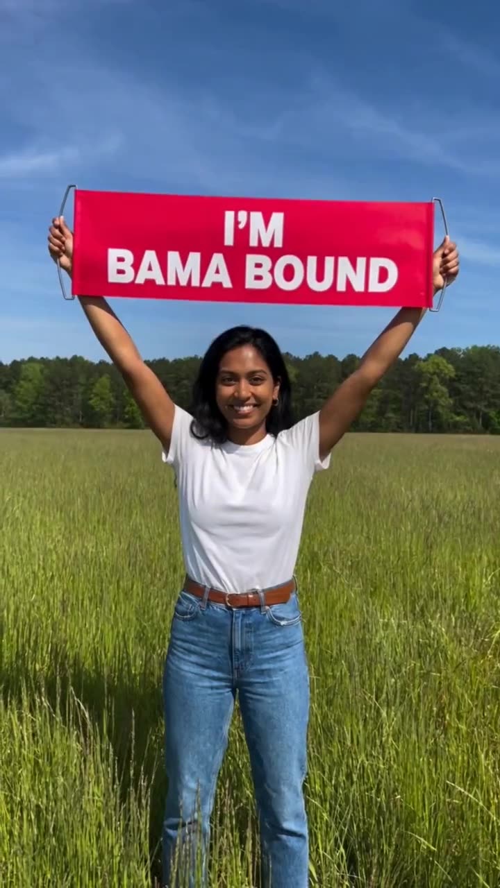 Turn Your Photo Into a Bama Bound Trend: Hold the I'M BAMA BOUND Banner With AI