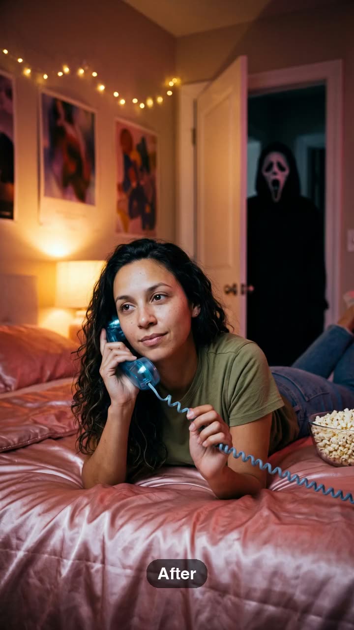 Ghostface AI Trend: Put Yourself in the 90s Horror Phone Call: Make This Meme Video Online