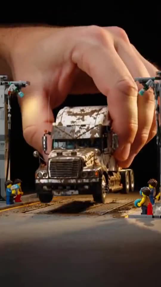 Turn Your Photo Into a Lego Car Wash AI: Tiny Toy Workers Wash Your Ride