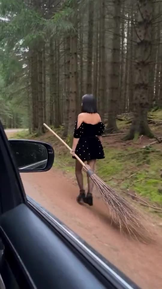 Create a My Ride Is Here: Hop on the Broom and Fly Off Beside the Car With Your Photo