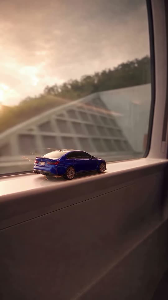 Toy Car to Real Car AI Trend: Your Car Drives Off the Train Window — AI meme template preview